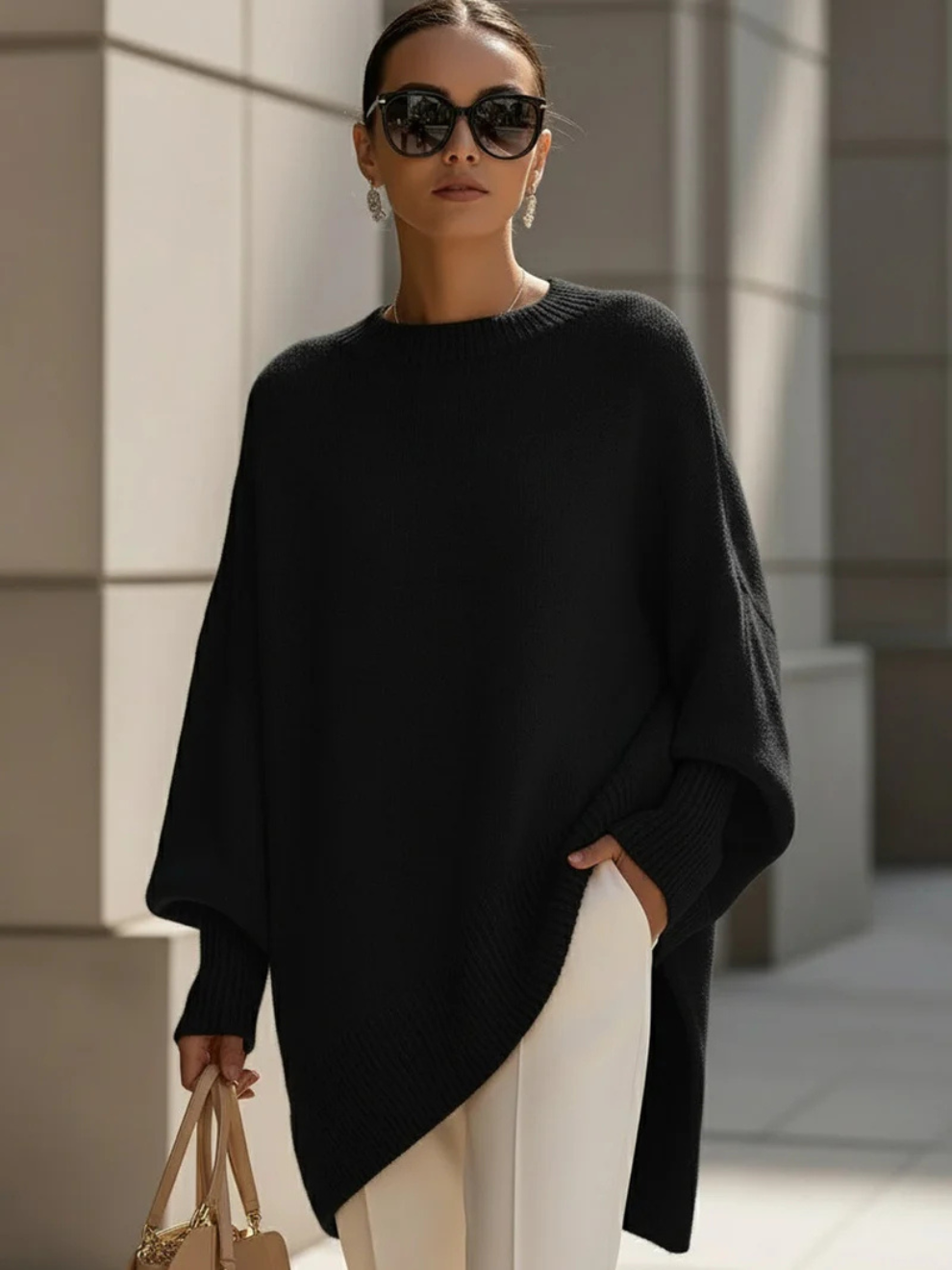 Anneta | Oversize poncho-strik