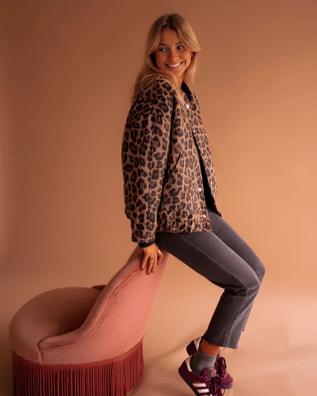 Leona™ Leopard Bomberjakke