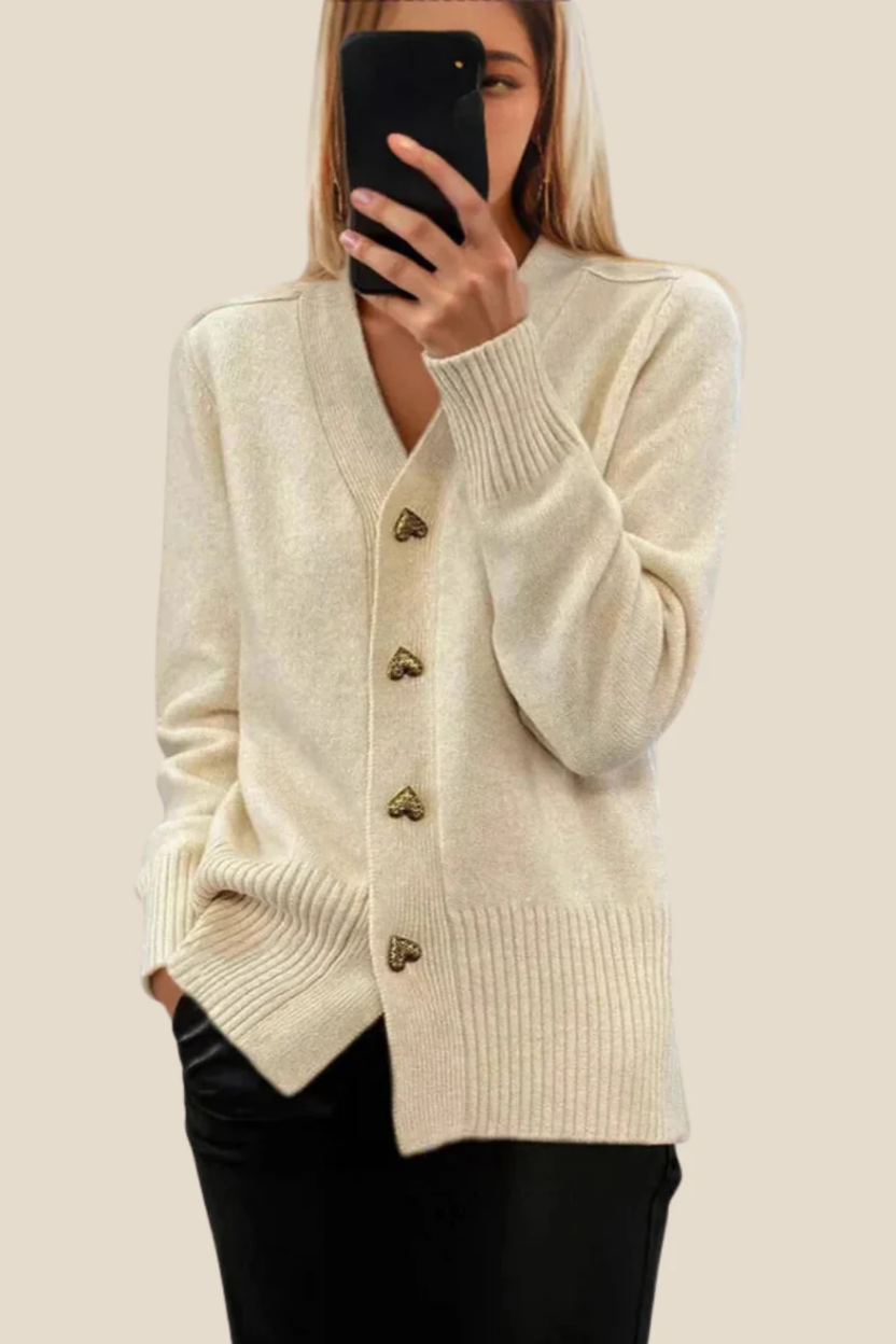 Amaya | Kofta med hjärtknappar