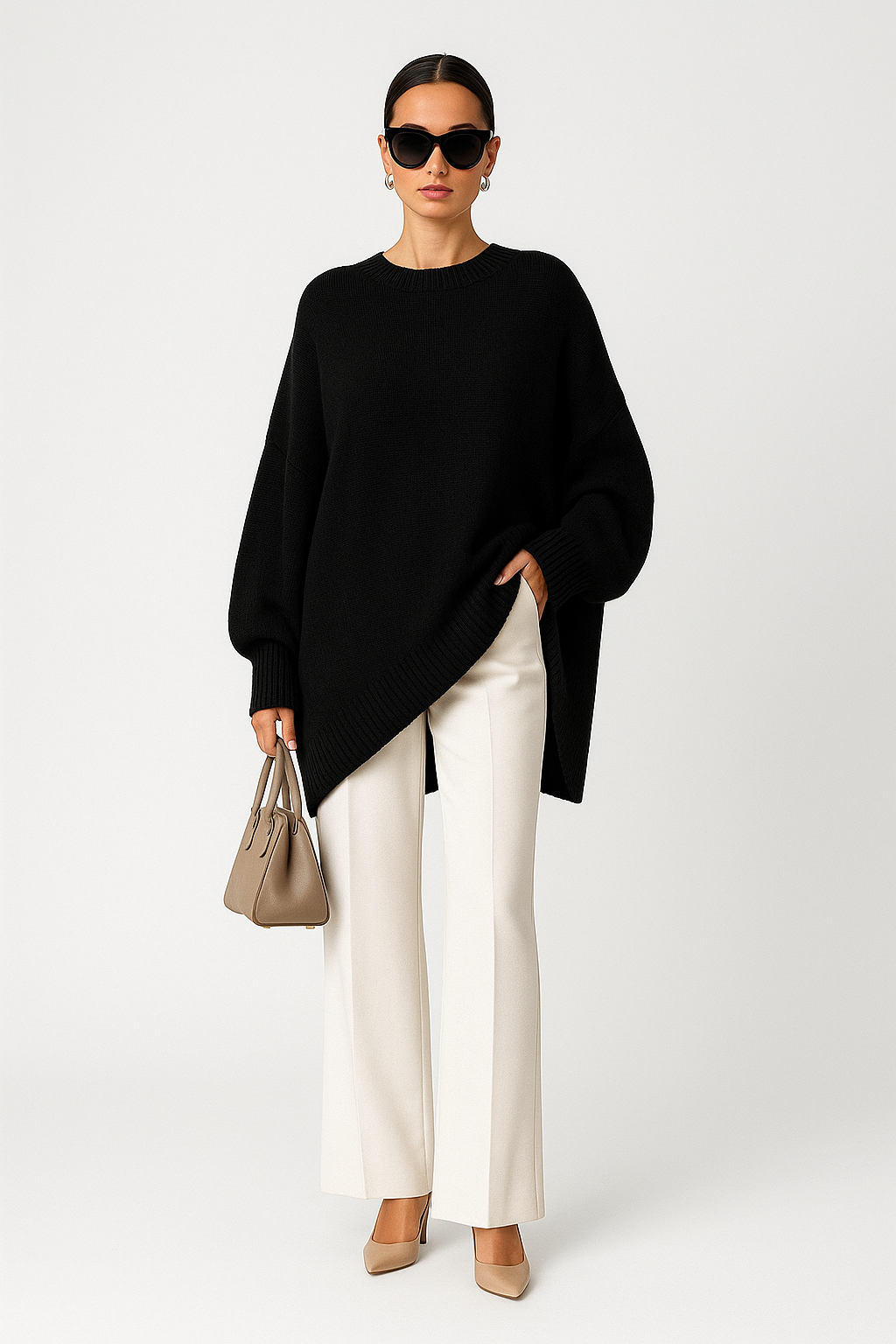 Anneta | Oversize poncho-strik