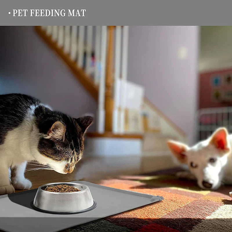 CDDMPET Silicone Dog Cat Bowl Mat Non-Stick Pet Fountain